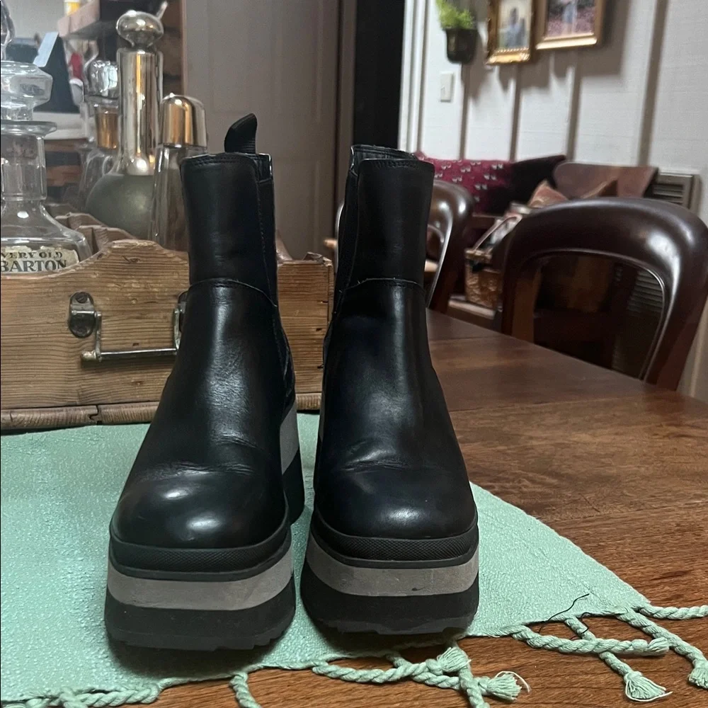 Naked Feet Black Guild Platform Boots